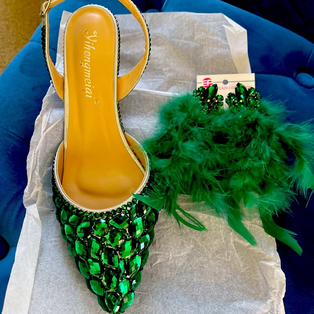 Brand New Shoes, Mask and Earrings